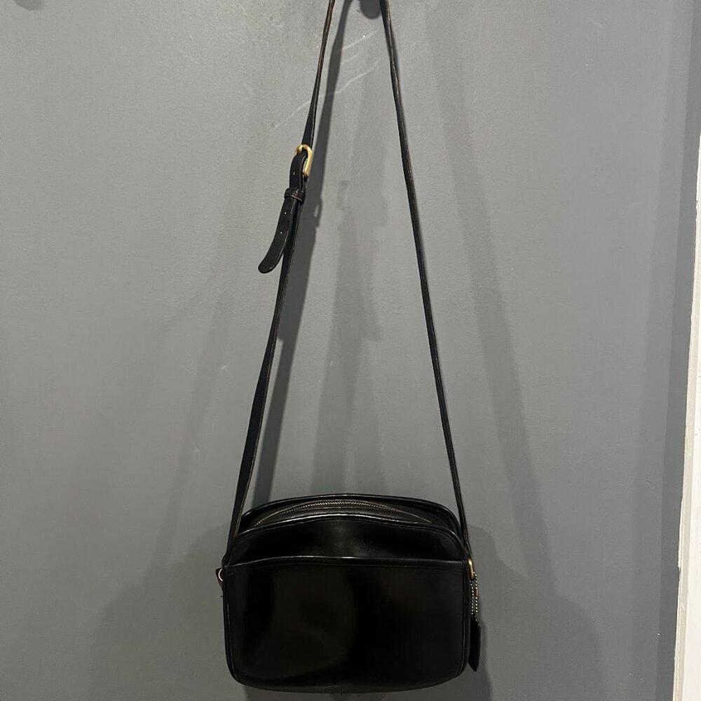 Vintage Coach Metropolis Zip Crossbody | Black Leather | Excellent Condition